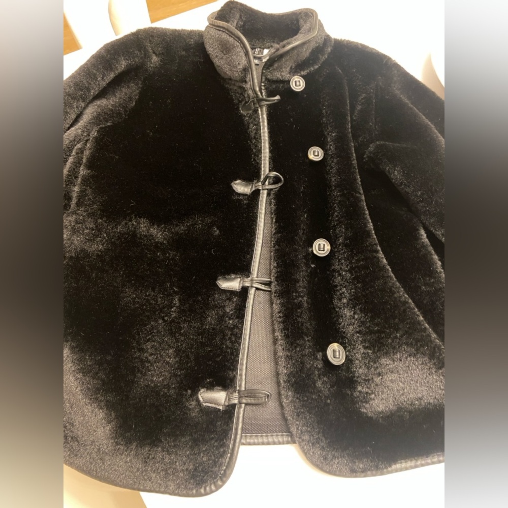 H&M Black Teddy Jacket with Toggle Closures - Picture 4 of 8